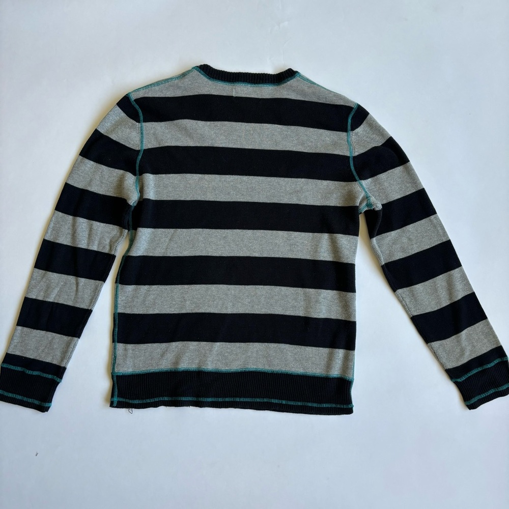 Standard Cloth men’s 90s y2k sweater wide stripes rugby crewneck - Picture 6 of 7